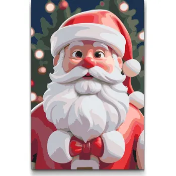 Malování podle čísel - Santa Velikost: 20x30cm, Rámování: Pouze srolované plátno
