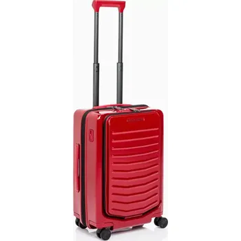 PORSCHE DESIGN Roadster Hardcase 4W Business Trolley S Manažerské zavazadlo kufr skořepinový velikost S karmínová červená TSA USB (550 x 380 x 230 mm Výjimečně lehký s přední kapsou. Tichá kola. Jako příruční zavazadlo.)