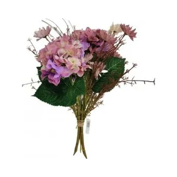 umělá květina Kytice letní hortenzie starorůžová EV019