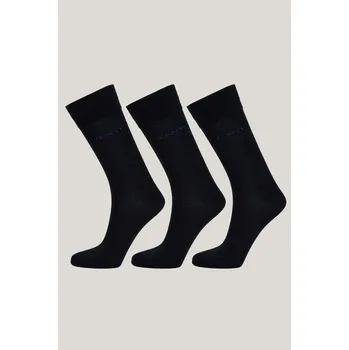 Pánské oblečení PONOŽKY GANT MERCERIZED COTTON SOCKS 3-PACK BLACK