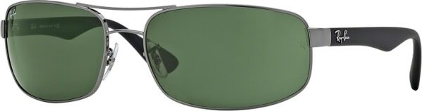 Ray-Ban® 3445 šedá mat černá, čočka zelená 004