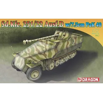 Plastikový model Dragon Model Kit military 7351 - Sd.Kfz.251/22 Ausf.D w/7.5cm PaK 40 (1:72)