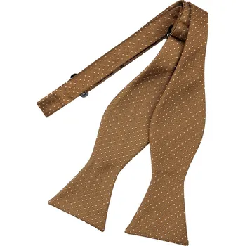 Motýlek Bubibubi Hnědý vázací motýlek s puntíky