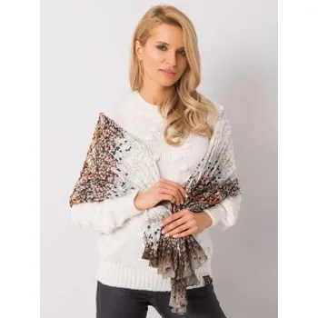 Šátek Dámský šátek na hlavu vzorovaný MERIT khaki-oranžový