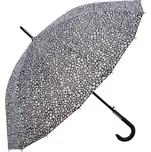 Černý deštník s drobnými kytičkami – 90 cm