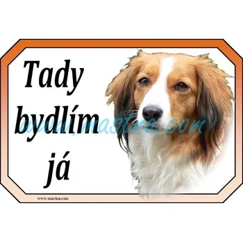 Cedulka kooikerhondje bydlím - Bez samolepicí vrstvy