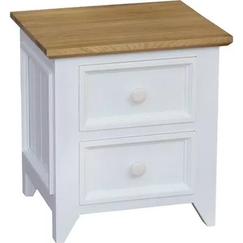 Komoda Noční stolek PROVENCE SN2P z masivu bílý Barevné provedení: SLIM - bílá