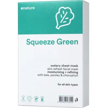 Pleťová maska brands - E Nature Squeeze green watery sheet mask SET Látkové masky unisex