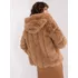 Dámská casual bunda Kožíšek s kapucí AT-KR-2386.00P Camel, XXL/XXXL