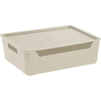 Zahradní úložný box Tontarelli Úložný box BELLA XXL s víkem - 9,15 l krémová 8034531210 8034531210
