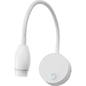 Nástěnné svítidlo ACA Lighting LED nástěnná lampička s vypínačem SWAN 3W/230V/4000K/210Lm/50°/IP20, bílá