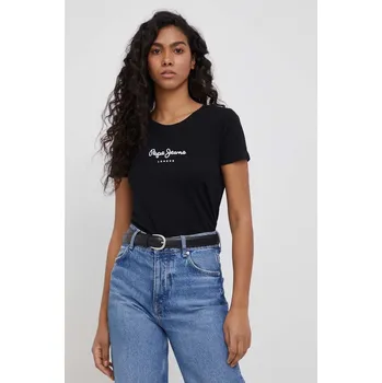 Pánské tričko Tričko Pepe Jeans New Virginia Ss N PL505202.999 černá 99X, vel. S