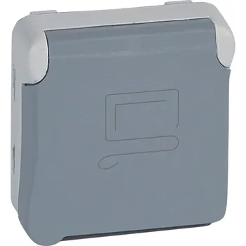 vypínač PLX55 ZÁS. 2P+T 16A NZ ŠS ŠEDÁ *069553