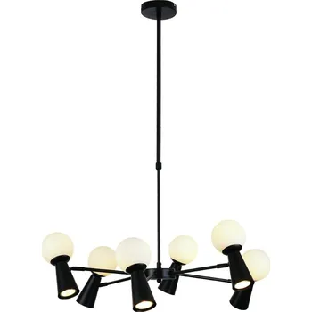 ACA DECOR Závěsné svítidlo KIMOLOS Black, 6xG9 + 6xGU10, IP20