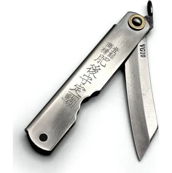 Japonský zavírací nůž Higonokami z oceli VG10 Warikomi - 100 mm, nerez