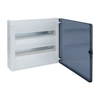 Rozvaděč Hager VS218TS Rozvodnice nástěnná golf, IP40, 2-řadá, 36 mod., transparentní dvířka, bezšr. svorky