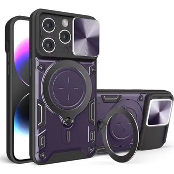 Pouzdro na mobilní telefon Kryt iPhone 16 Pro Max Techsuit CamGuard Pro - fialový