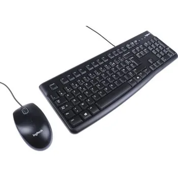 Klávesnice Sada klávesnice a myši, Černá Kabelová AZERTY (Francie) Standardní, USB Logitech