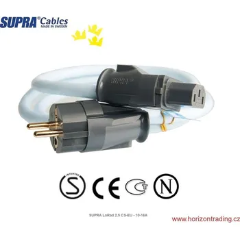 Síťový kabel SUPRA LoRad 2.5 CS-EU - Špičkový síťový kabel 4 m