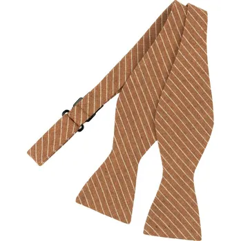 Motýlek Bubibubi Hnědý vázací motýlek s proužky