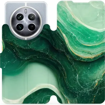 Pouzdro na mobilní telefon Flipové pouzdro Mobiwear - Realme 12 5G - VP38S Zelený mramor (Knížkové flip pouzdro, obal, kryt na mobil Realme 12 5G - VP38S Zelený mramor, materiál Umělá kůže + TPU - ochrana 360°, stojánek, silikonová vanička, magnetické zavírání)