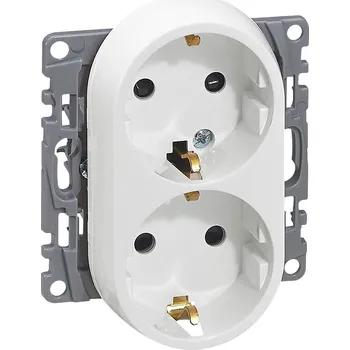 vypínač NIL ZÁS.SCHUKO 2X2P+T BÍLÁ *764544 Legrand