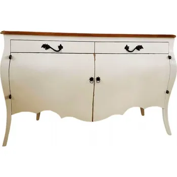 Komoda Bílá dřevěná komoda Virginia - VÝSTAVNÍ KUS VÝPRODEJ