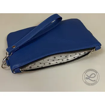 Kabelka Kožené dámské psaníčko" Lahton" - modré (Kožené dámské psaníčko" Lahton" - modré / “Lahton” leather clutch bag - blue)