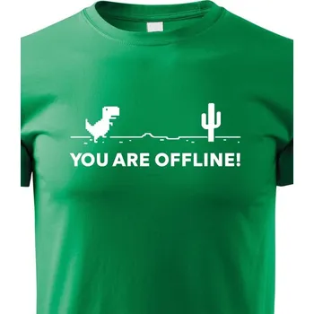Chlapecké tričko Dětské tričko You are Offline, Barva Zelená, Velikost 122 cm/6 roků, Canvas Dětské tričko Bezvatriko.cz 1