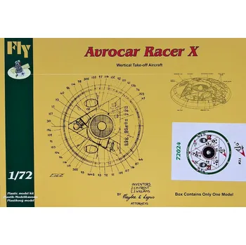 Plastikový model Fly 1/72 Avrocar Racer X (#21 4+)