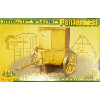 Plastikový model ACE 1/72 Panzernest German WWII mobile MG bunker