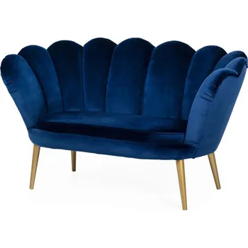 Pohovka MAMBA pohovka Tristan 2, modrá/zlatá