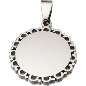 Přívěsek Ocelový přívěsek kulatý ozdobný