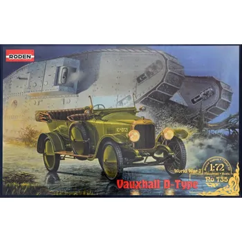 Plastikový model Roden 1/72 Vauxhall D-type British staff car WWI
