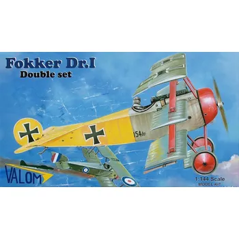 Plastikový model Valom 1/144 Fokker Dr.I (Double set)