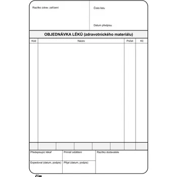 Objednávka léků (zdravotnického materiálu)