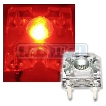 Polovodič LED dioda Flux piranha červená 120°