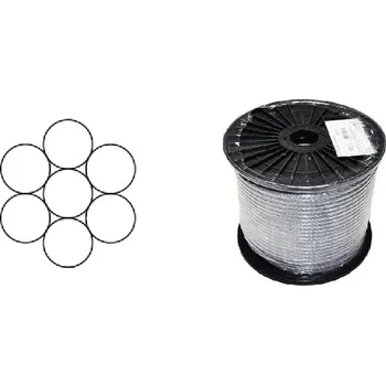 Železářství MTR Lano ocelové DIN 3052 (1×7) malá cívka Varianta: Lano ocelové DIN 3052 (1×7) malá cívka 1mm Zn