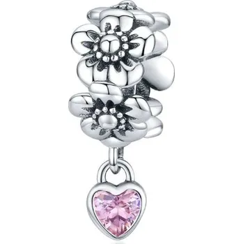 Přívěsek Elenys stříbrný přívěsek Spacer Pole milovaných květin