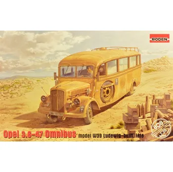 Plastikový model Roden 1/35 Opel Blitz 3.6 - 47 Omnibus W39 Ludewig late