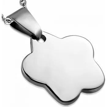 Přívěsek Destička chirurgická ocel kytička