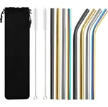 ISO barevná nerezová brčka 8 ks + 2x…