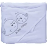 Scarlett Froté ručník - velryby s kapucí Bílá