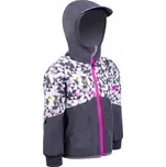 Dětská softshellová bunda s fleecem UNUO Street, žíhaná antracitová, metricon holka Velikost: 86/92