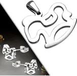 Souprava šperků z chirurgické oceli - houpac koník