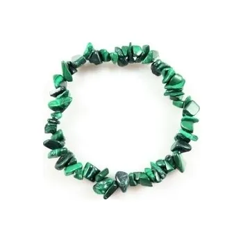 Malachit náramek z tromlovaných kamenů