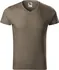 Pánské tričko Malfini Slim Fit V-neck 146 Army S