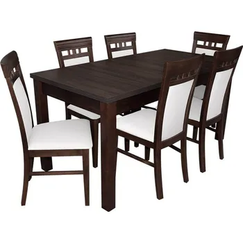 Nábytek Jídelní set pro 6 osob - RK016, Barva dřeva: wenge, Potah: Casablanca 2304 MIRJAN 5902928425048