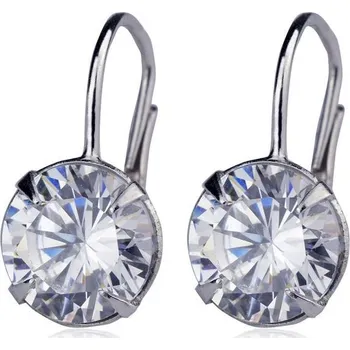 Náušnice Stříbrné náušnice se zirkony 12 mm