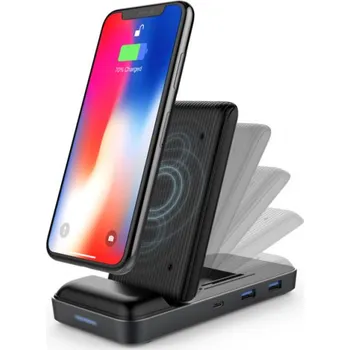 USB hub HyperDrive USB-C Hub + 7.5 W Wireless Charger